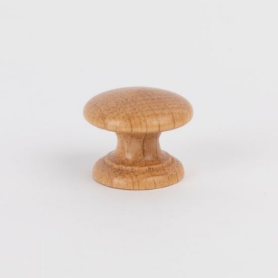 Knob style D 38mm oak lacquered wooden knob